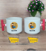 Kadın Öğretmene Hediye Kupa Bardak T Kırmızı Kulplu Öğretmenler Günü Hediyesi