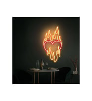 Ateşli Kalp Neon Tabela
