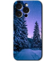 İphone 15 Pro Max Kılıf HD Desen Baskılı Kılıf - Kış Manzarası