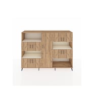 Hyperion Dolap 10 Raflı 9 Kapaklı 220x44x163 Çam-Çam/Aytaşı