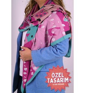 Feminine Pink Şal Özel Tasarım