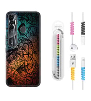 Tecno Spark 6 6 Go 8C 8 Pro 7 7 Pro Kılıf Kablo Koruma Spiral Silikon İşaretler Tuval 1716