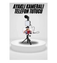 Mey İthalat® Akıllı Telefon Vlog Kiti Tripod Mini Mikrofonlu Telefon Tutucu
