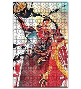 Cakapuzzle Michael Jordan Art Afiş Görseli Puzzle Yapboz MDF (Ahşap) (120 Parça)