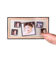 Ahşap Fotoğraflı 5'li  Magnet Çerçeve