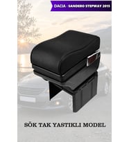 dacia sandero stepway 2015 kol dayama Lüks Siyah Yastıklı geniş model Deri