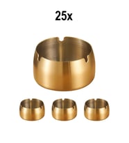 25 Adet Çelik Gold Yuvarlak Kül Tablası, Kafe ve Restoran İçin