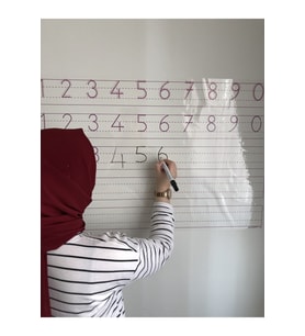 Rakam Çalışması Akıllı Kağıt Tahta Yazı Tahtası 85x56 Cm Kalem Hediyeli