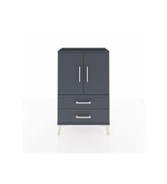Arges Komodin 2 Raflı 2 Çekmeceli 2 Kapaklı 60x30x96 Antrasit-Antrasit