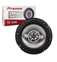 ShopZum PREMIO TS-1638 6 16 CM 280 WATT TWEETERLI KAPAKLI OTO HOPARLÖR (2Lİ TAKIM)