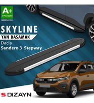 S-Dizayn Dacia Sandero 3 Stepway Skyline Aluminyum Yan Basamak 183 Cm 2020 Üzeri A+ Kalite