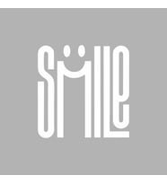 Smile Sticker Beyaz 15x15 CM (Siyah-Siyah)