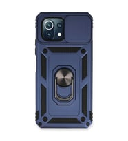 Xiaomi Mi 11 Lite Kılıf Pars Lens Yüzüklü Silikon - Lacivert