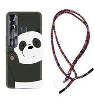 Tecno Spark 6 6 Go 8C 8 Pro 7 7 Pro Kılıf Boyun Asklı Rasta Silikon Hello Panda 1709