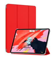 Microsonic Apple iPad Pro 12.9`` 2022 6. Nesil Kılıf (A2436-A2764-A2437-A2766) Slim Translucent Back Smart Cover Kırmızı