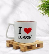 BK Gift I Love London Tasarımlı Middle Beyaz Kupa Bardak