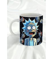"Rick and Morty " Morty Uzay Tasarımlı Hediyelik Porselen Kupa Bardak (Beyaz)