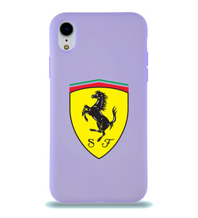 Apple iPhone XR Uyumlu Lansman Kılıf Ferrari Tasarımlı Altı Kapalı İçi Kadife Kaplı  Kapak (Şeffaf)