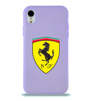 Apple iPhone XR Uyumlu Lansman Kılıf Ferrari Tasarımlı Altı Kapalı İçi Kadife Kaplı  Kapak (Şeffaf)