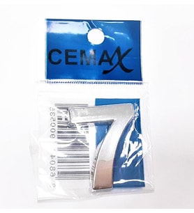 Periboia 4 Cm Plastik Krom Kaplama Kapı Numarası - 7 (Çok Renkli)