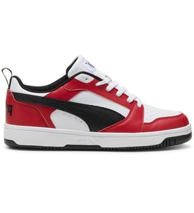 Puma 392328 17 Adults Rebound V6 Low Puma White/Puma Black/Club Red Erkek Sneaker (Beyaz)