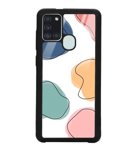 Samsung A21s Uyumlu Renkli Milky Tasarımlı Glossy Telefon Kılıfı