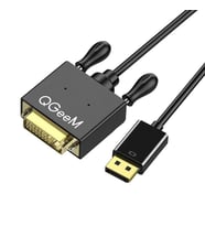 Yüksek Kalite Görüntü Aktarımı Sunan 1.83 Metre Uzunlukta DVI ve DisplayPort Dönüştürücü Kablo (Siyah)