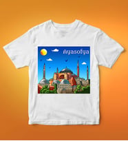 Ayasofya Tasarımlı Tişört (Beyaz)