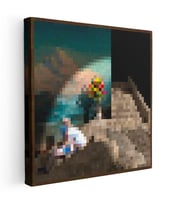 Kare Kanvas Tablo Bouquet Piksel Minecraft Tablosu Ev Ofis Salon Duvar Dekoru