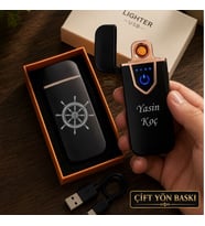 Kişiye Özel Çapa Dümen Yat Logo Seçeneğiyle isme Özel Usb Şarjlı Çakmak - Hemen Kargo