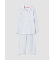 LCW Kids Ekru Gömlek Yaka Kız Çocuk Pijama Takım
