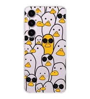 Samsung Galaxy S23  Kamera korumalı Kapak Duck Tasarımlı  Şeffaf Kılıf