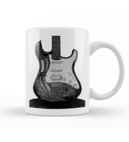 Strat Fender Guitar Kupa Bardak Porselen