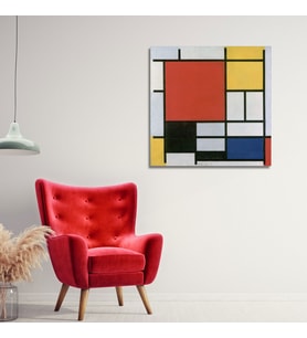 Tekli Kare Kanvas Tablo Piet Mondriaan 1926 Composition 1