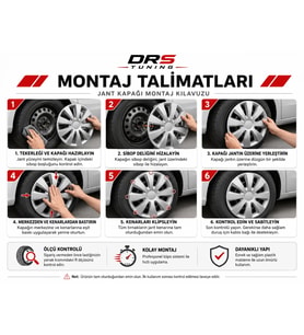 Seat Uyumlu 16 Inç Kırılmaz Parlak Siyah Jant Kapağı 1 Takım 4 Adet No:427