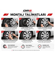 Seat Uyumlu 16 Inç Kırılmaz Parlak Siyah Jant Kapağı 1 Takım 4 Adet No:427
