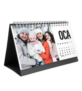 Kişiye Özel Fotoğraflı Takvim 2026 Masa Takvimi Siyah