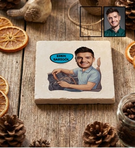 Kişiye Özel Şoföre Hediye Bardak Altlığı Doğum Günü Hediyesi