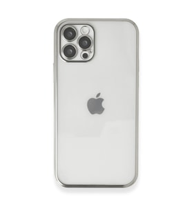 Apple İphone 12 Pro Kılıf Razer Lensli Silikon - Gümüş