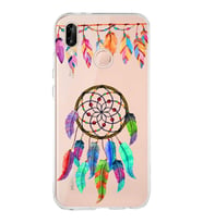 PrintiFy Huawei P20 Lite ile Uyumlu 1mm Slim Fit Nazar Boncuğu 6 Baskılı Şeffaf  Kılıf
