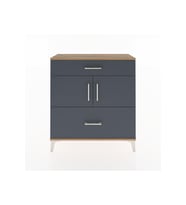Arges Şifonyer 2 Raflı 2 Çekmeceli 2 Kapaklı 88x30x96 Çam-Antrasit