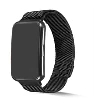 Ceponya Huawei Watch Fit KRD-01 Metal Tel Örgü Kordon (Siyah)