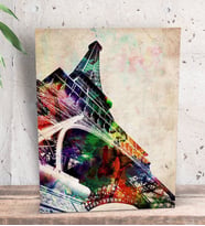 BK Gift Eiffel Tower Tasarımlı Dekoratif Mini Kanvas Tablo 15x20cm-1