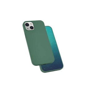 Apple iPhone 13 Uyumlu Kılıf Zore Silk Silikon (Koyu Yeşil)