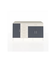 Hyperion Konsol 3 Raflı 6 Çekmeceli 3 Kapaklı 176x44x99 Aytaşı-Antrasit/Aytaşı