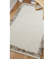 Sultan Serra Bordürlü Kahve Modern Akrilik Makine Dokuma Salon Halısı - 11307