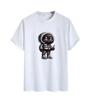 Animasyon Görselli  Unisex (Tshirt) Tişört (Beyaz)