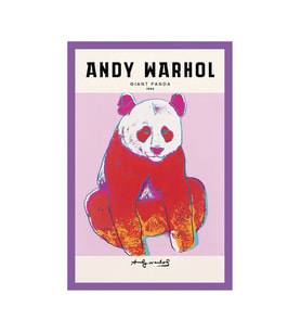 Andy Warhol – Sevimli Panda Tasarımlı Pop Art Hediye Kartı & Kartpostal  10x15 cm (Pembe-Mavi-Sarı-Beyaz)