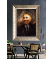 Gümüş Çerçeveli Atatürk Tablo za430