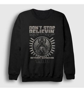 Presmono Unisex Siyah Don't Stop Believin Journey Sweatshirt 548351tt